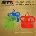 Plastic Household Mould, Plastic Shopping Basket, Colorful Double Handle Basket